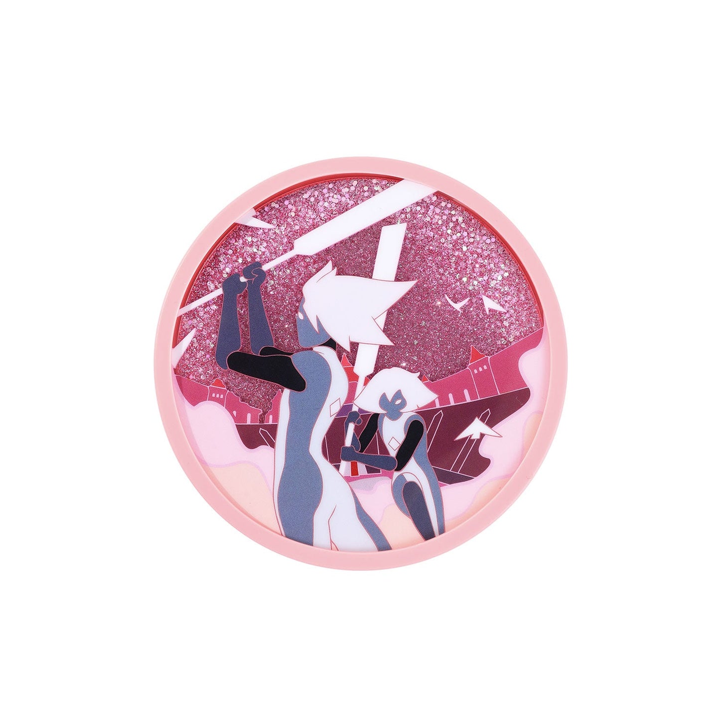 아크릴 퀵샌드 글리터 컵받침