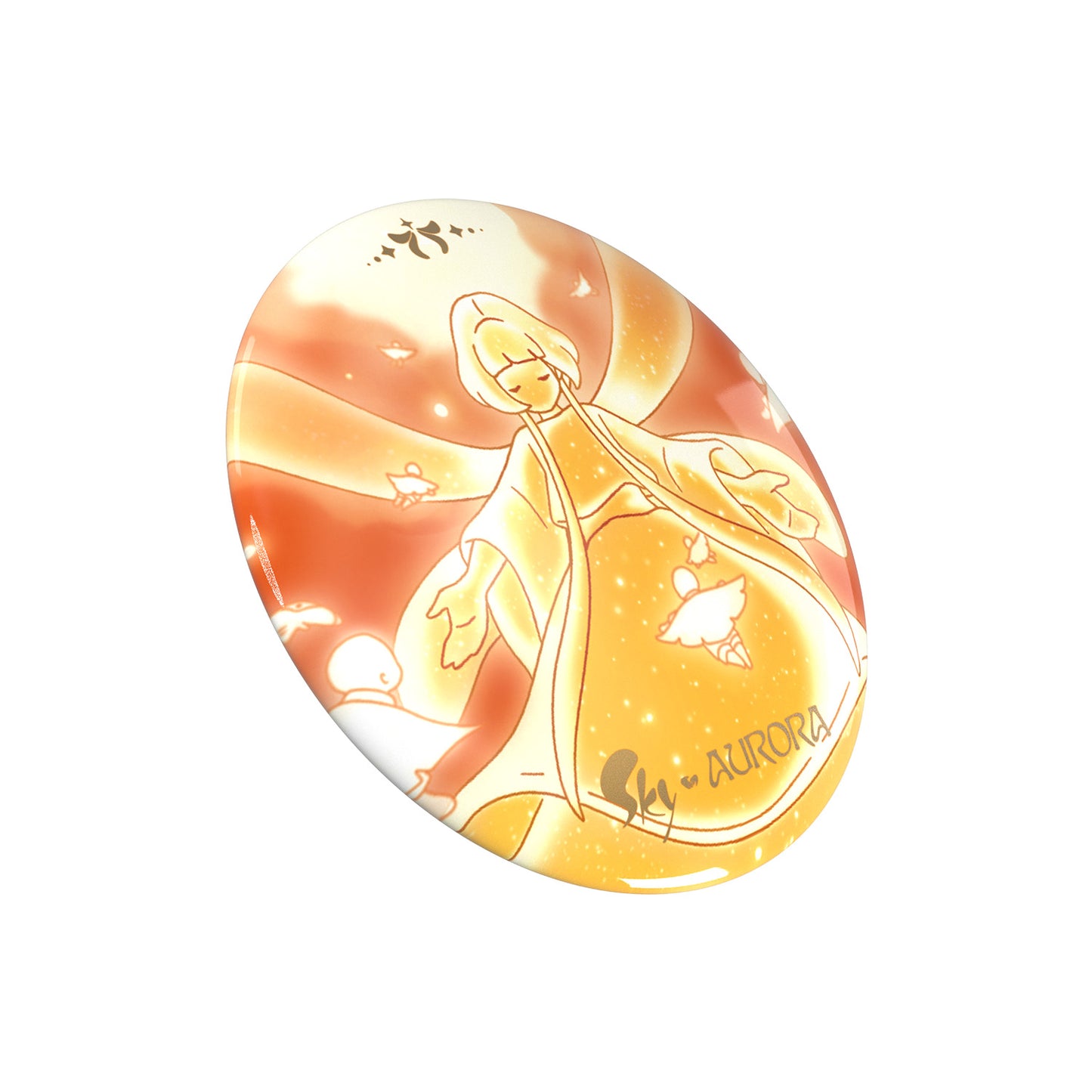 Sky x AURORA Button Pin I