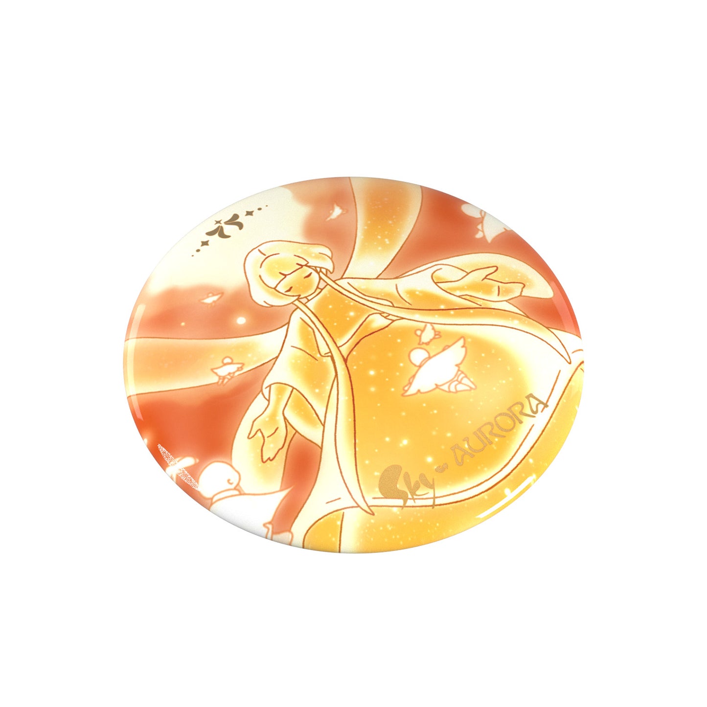 Sky x AURORA Button Pin I