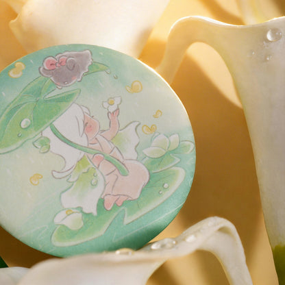 Sky Button Pin - Arum Lily