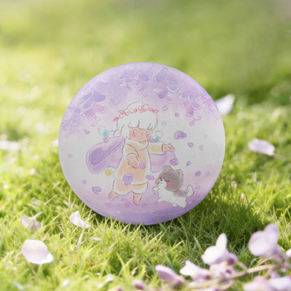 Sky Button Pin - Wisteria