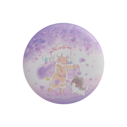Sky Button Pin - Wisteria