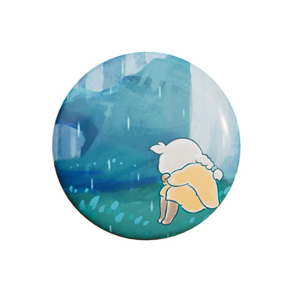 Sky Pop-up Book Lenticular Button Pin