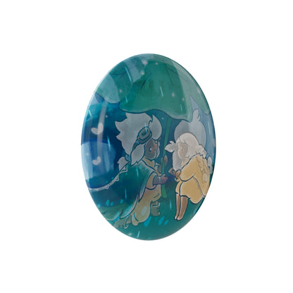 Sky Pop-up Book Lenticular Button Pin