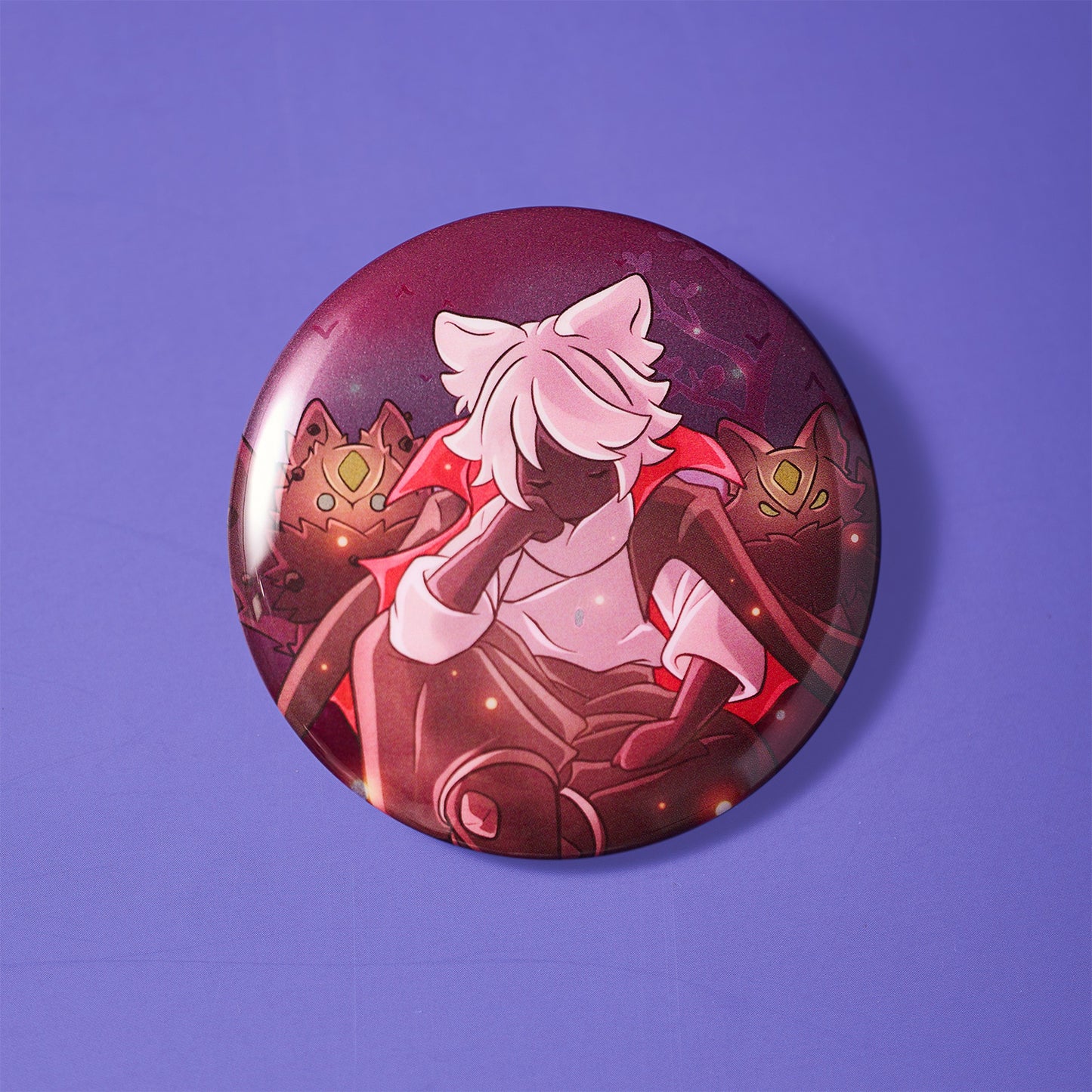 Sky Button Pin - Mischief Tufted Hair