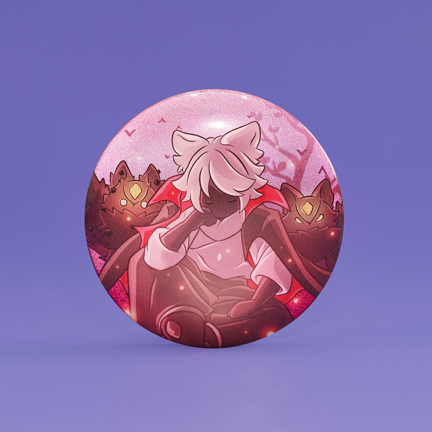 Sky Button Pin - Mischief Tufted Hair