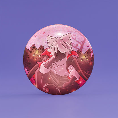 Sky Button Pin - Mischief Tufted Hair