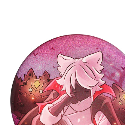 Sky Button Pin - Mischief Tufted Hair