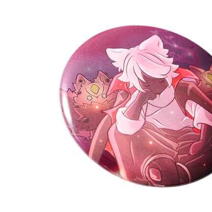 Sky Button Pin - Mischief Tufted Hair