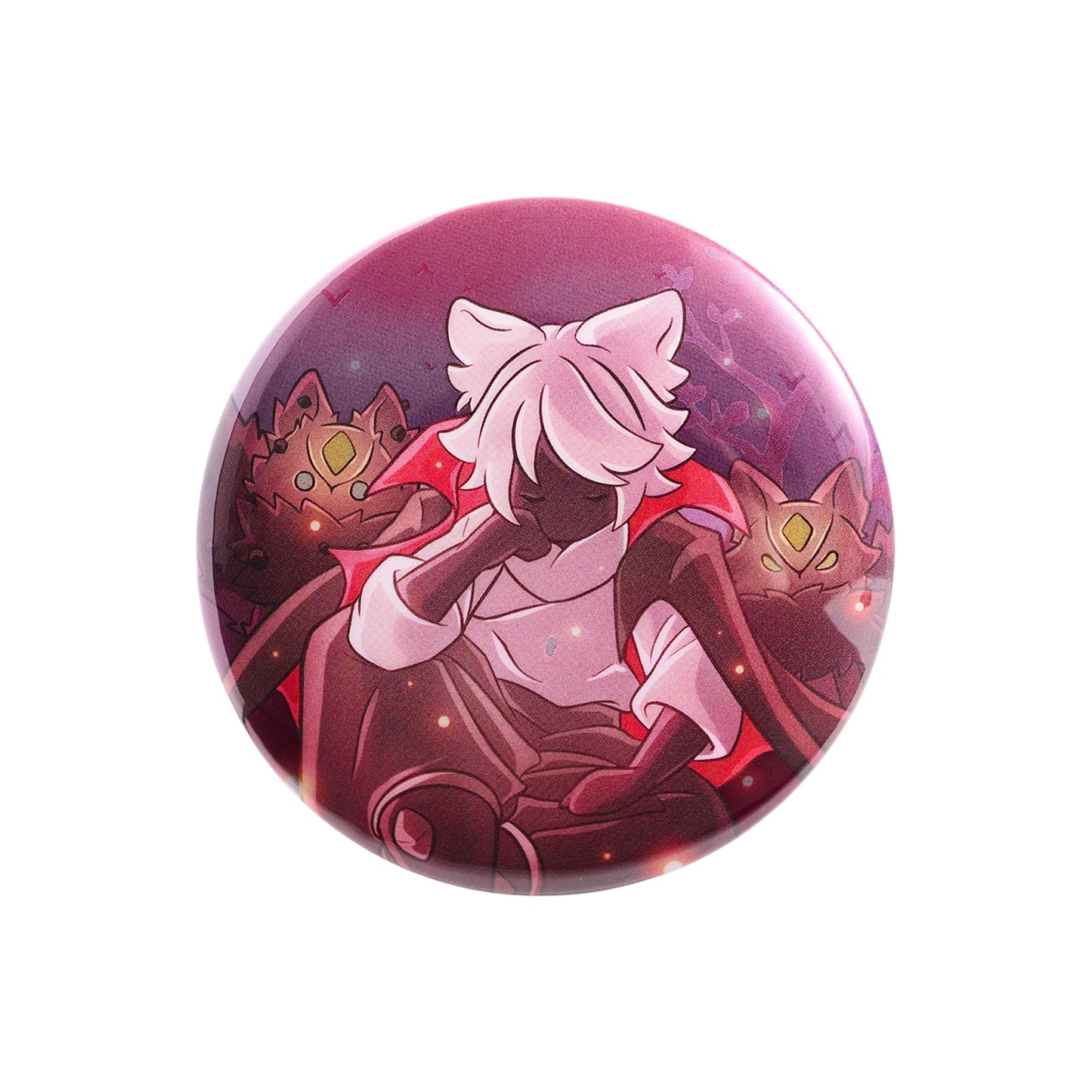 Sky Button Pin - Mischief Tufted Hair