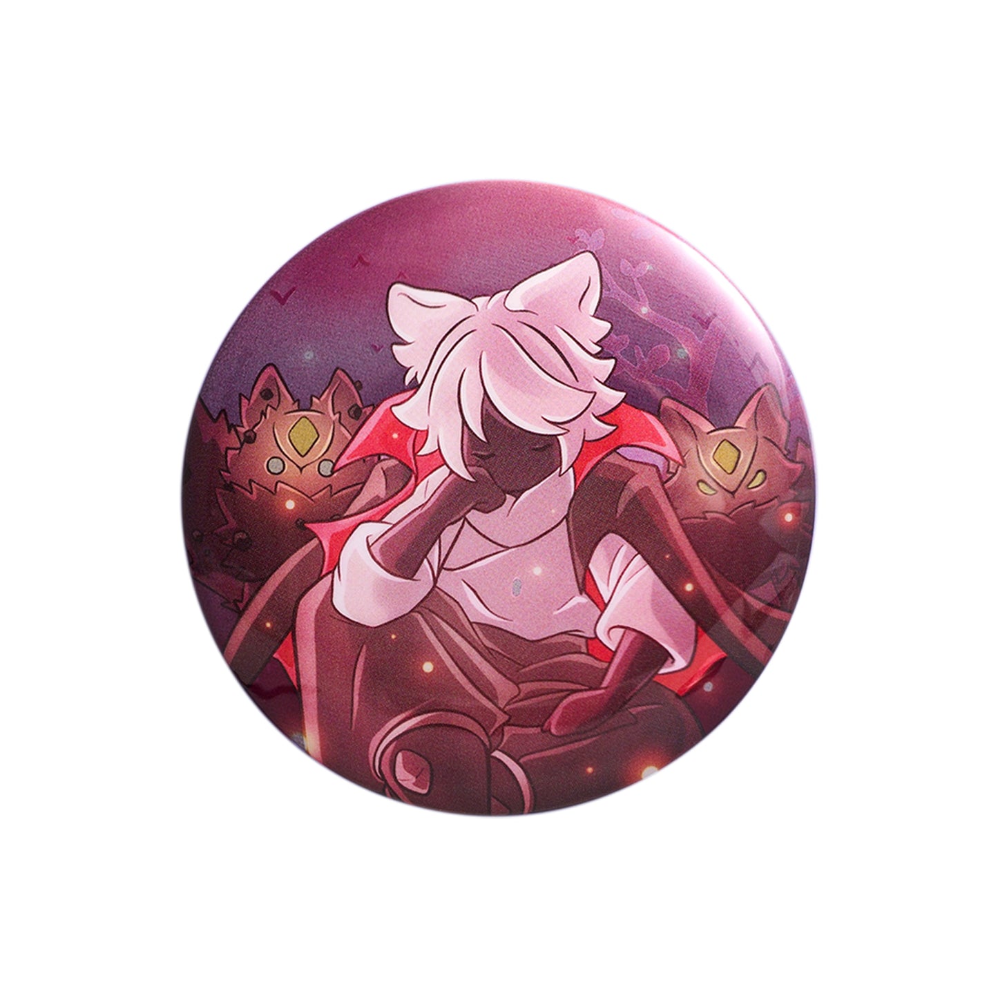 Sky Button Pin - Mischief Tufted Hair