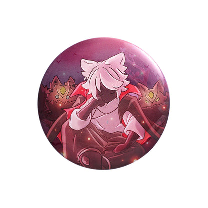 Sky Button Pin - Mischief Tufted Hair