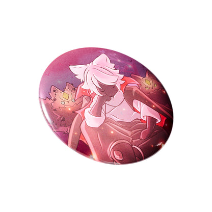 Sky Button Pin - Mischief Tufted Hair