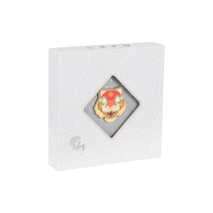 행복의 호랑이 가면 핀배지