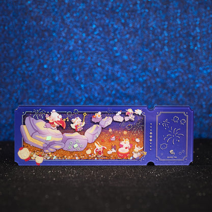 아크릴 퀵샌드 글리터 티켓 - 행복의 날