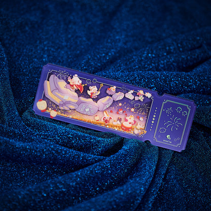 아크릴 퀵샌드 글리터 티켓 - 행복의 날