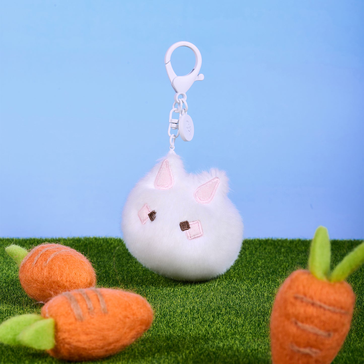 Bunny Plush Keychain Charm