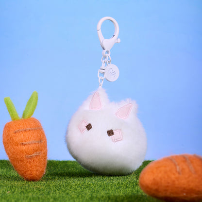 Bunny Plush Keychain Charm