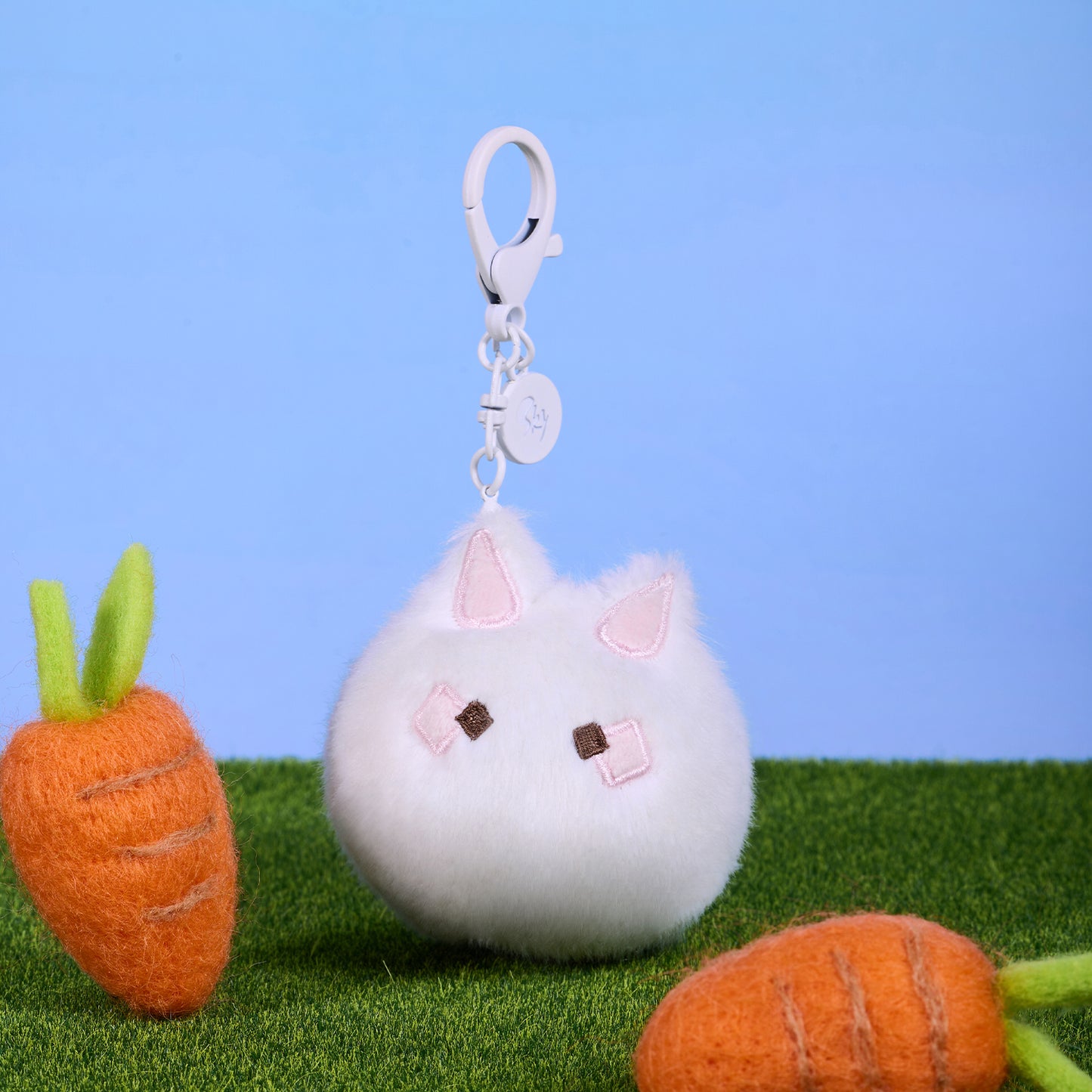 Bunny Plush Keychain Charm
