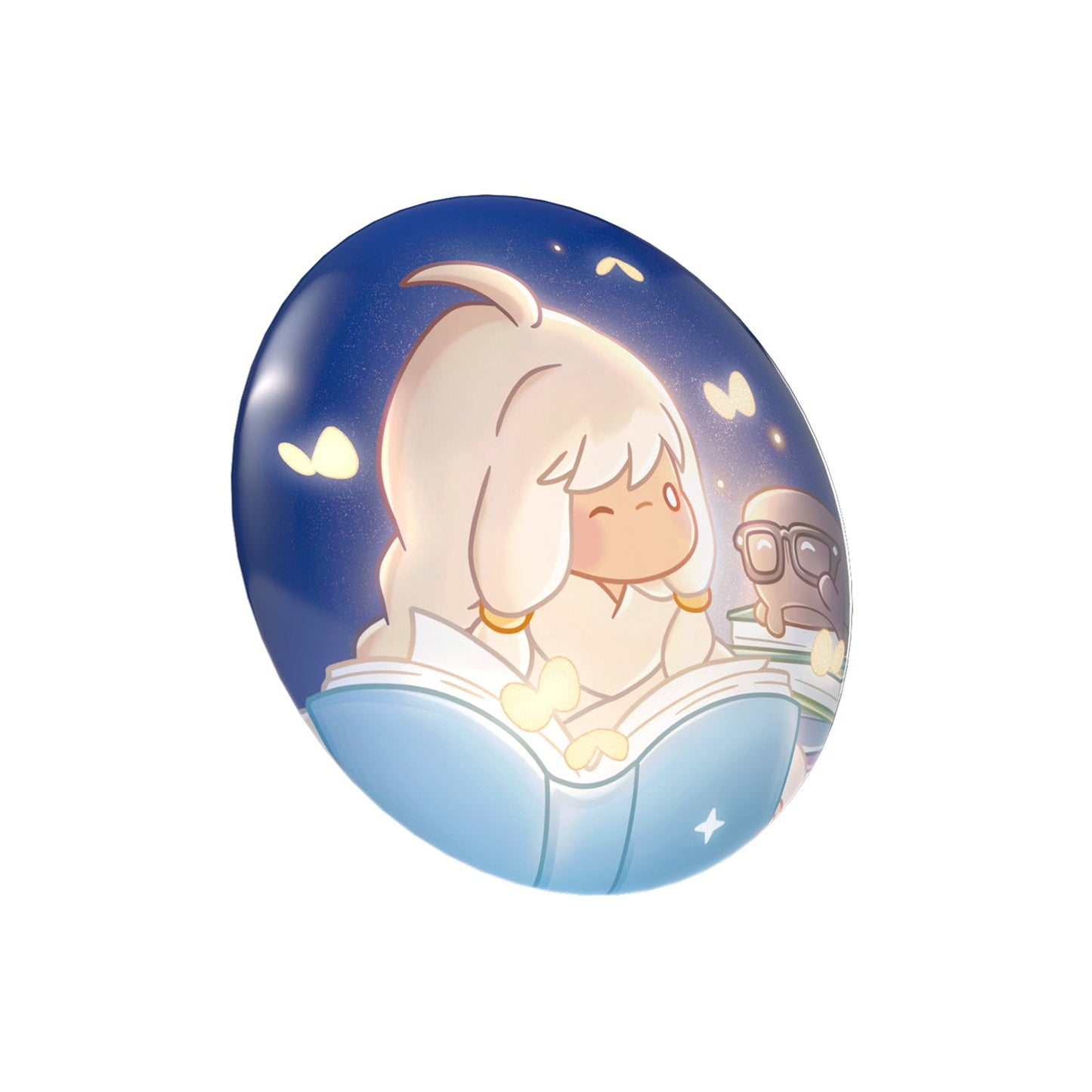 Sky Button Pin - Timid Bookworm