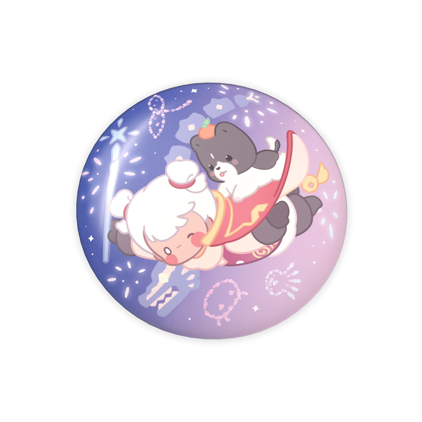 Sky Button Pin - Warm Companions