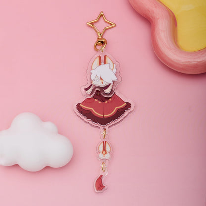 Sky Acrylic Wobbly Keychain - Days of Fortune Rabbit Mask