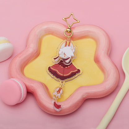 Sky Acrylic Wobbly Keychain - Days of Fortune Rabbit Mask