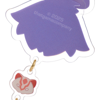 Sky Acrylic Wobbly Keychain - Weasel Mask