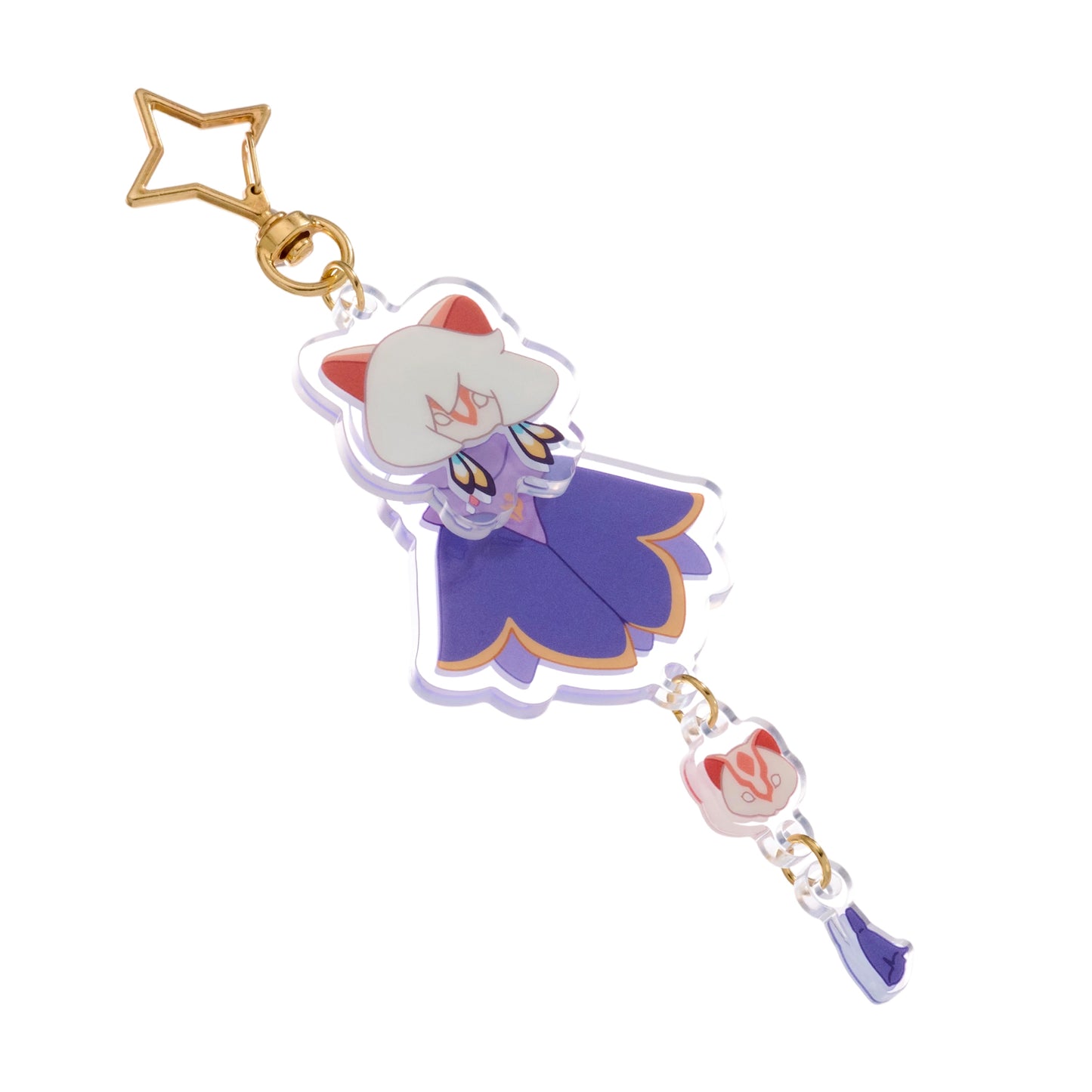 Sky Acrylic Wobbly Keychain - Weasel Mask