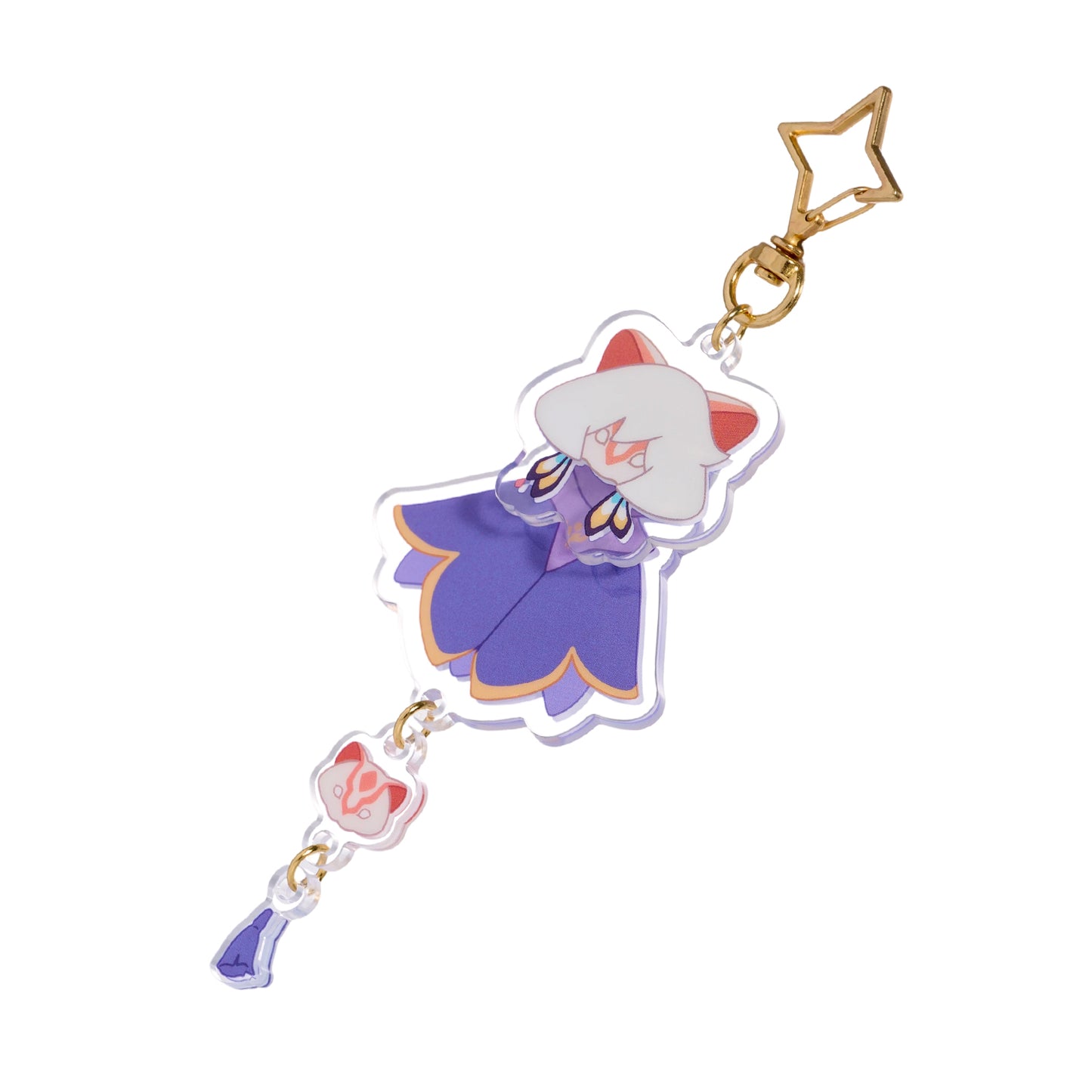 Sky Acrylic Wobbly Keychain - Weasel Mask