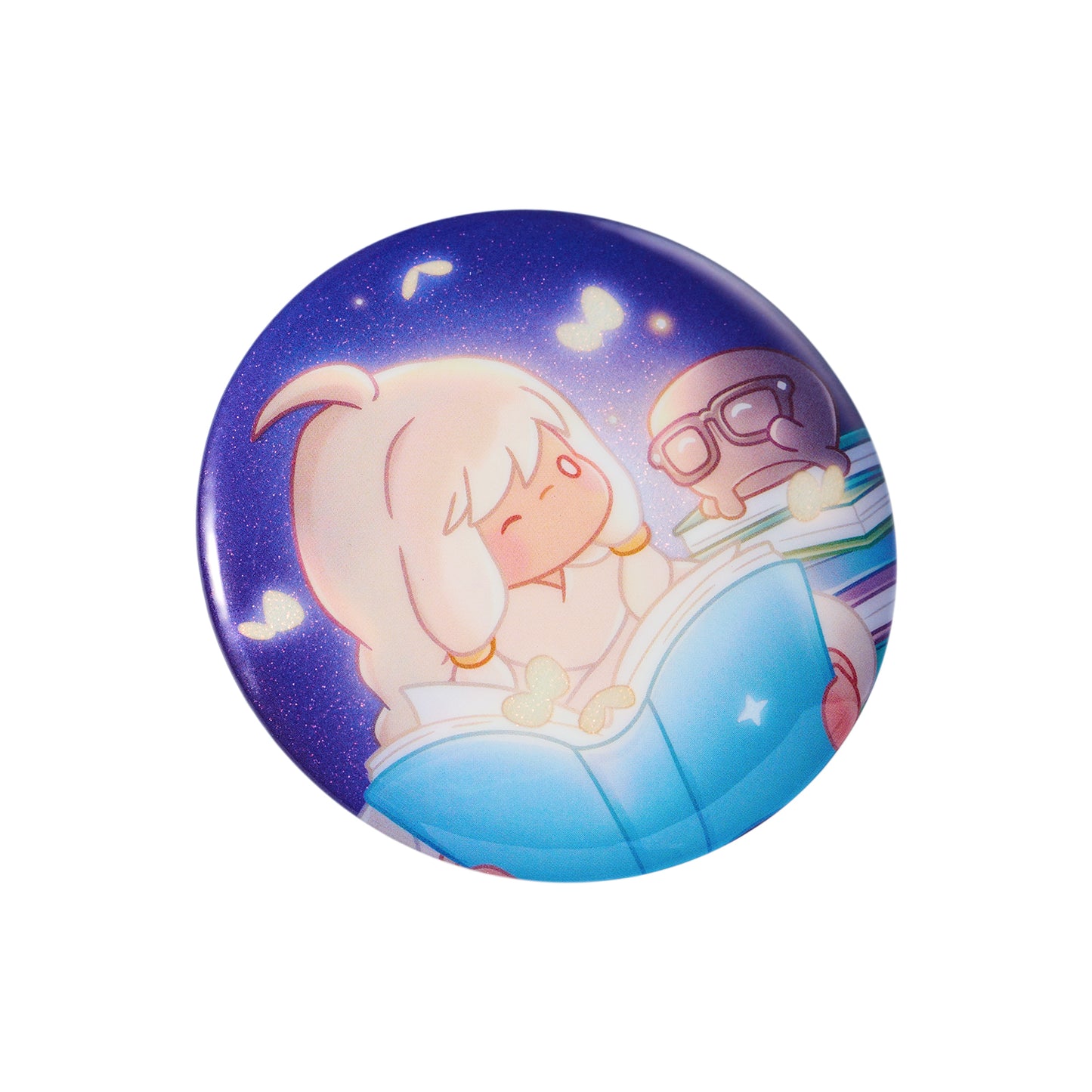 Sky Button Pin - Timid Bookworm