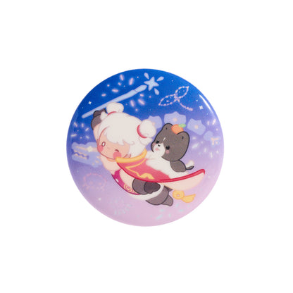 Sky Button Pin - Warm Companions