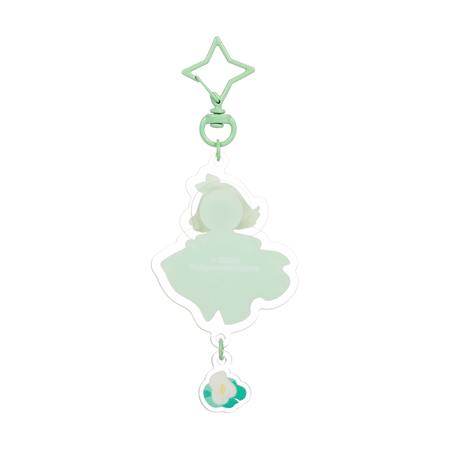 Sky Acrylic Wobbly Keychain - Arum Lily