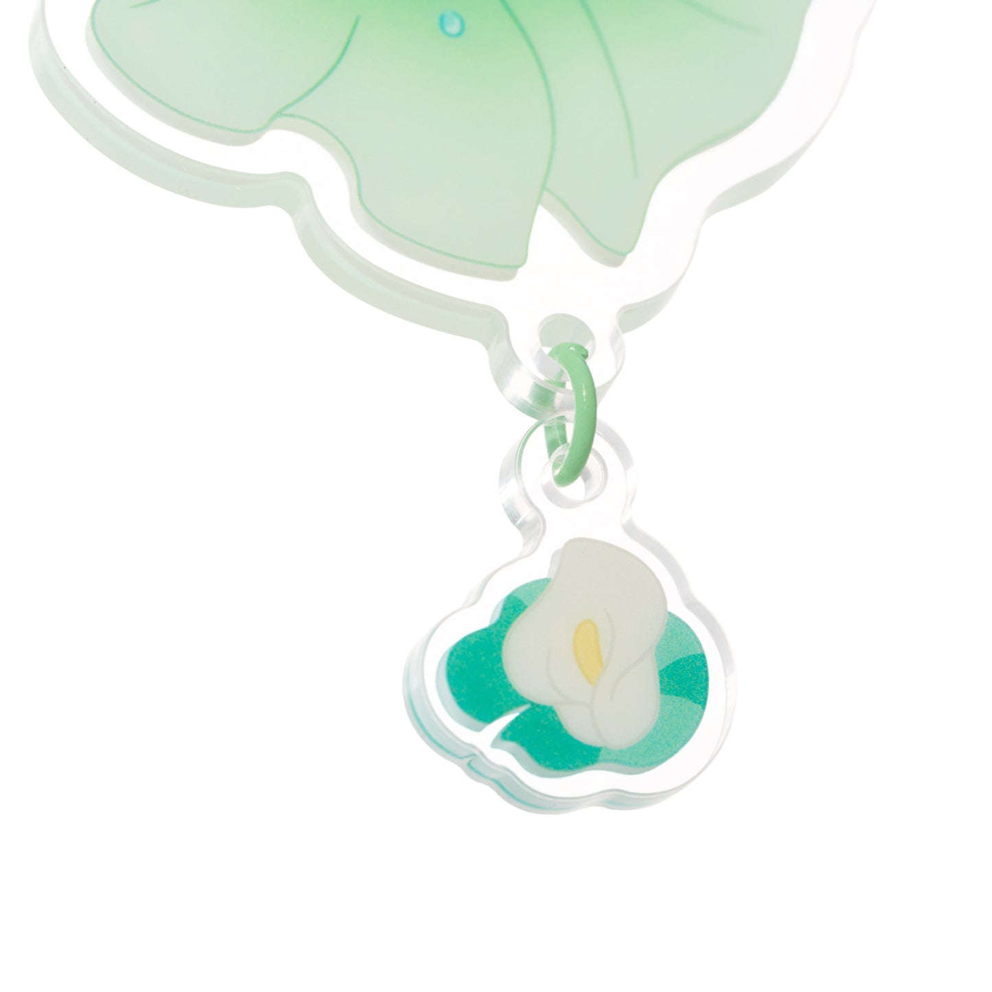 Sky Acrylic Wobbly Keychain - Arum Lily