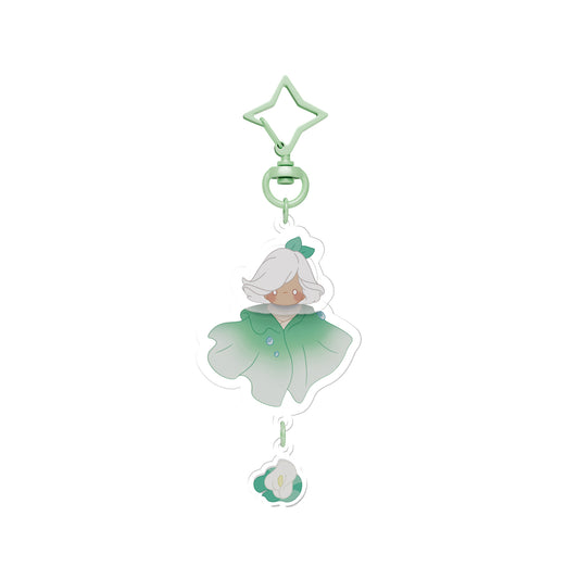 Sky Acrylic Wobbly Keychain - Arum Lily