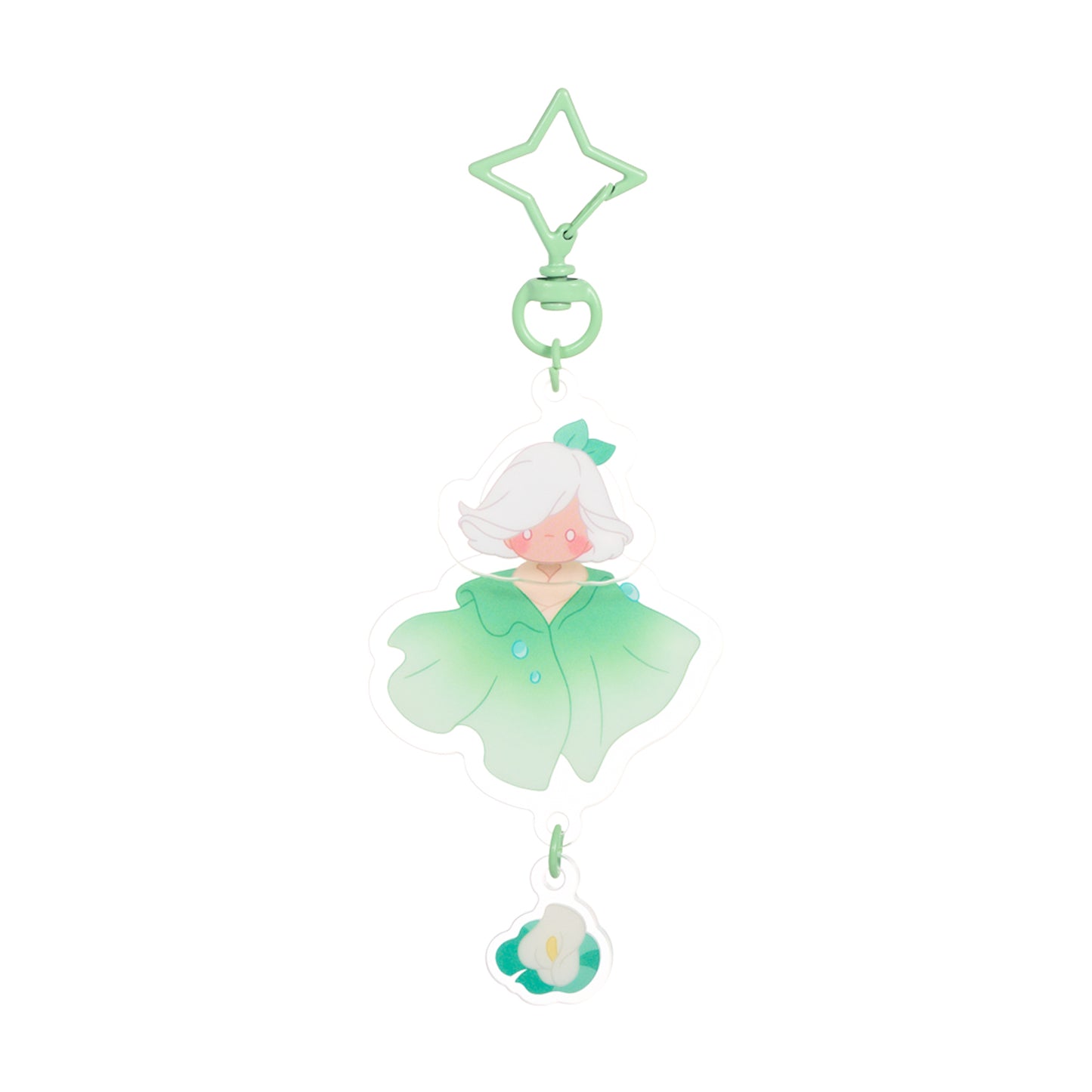 Sky Acrylic Wobbly Keychain - Arum Lily