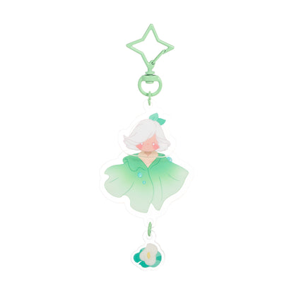 Sky Acrylic Wobbly Keychain - Arum Lily