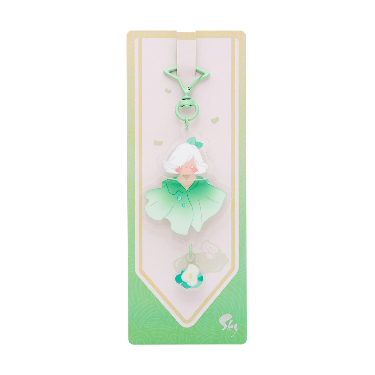 Sky Acrylic Wobbly Keychain - Arum Lily