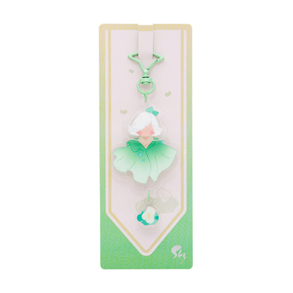 Sky Acrylic Wobbly Keychain - Arum Lily