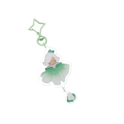 Sky Acrylic Wobbly Keychain - Arum Lily