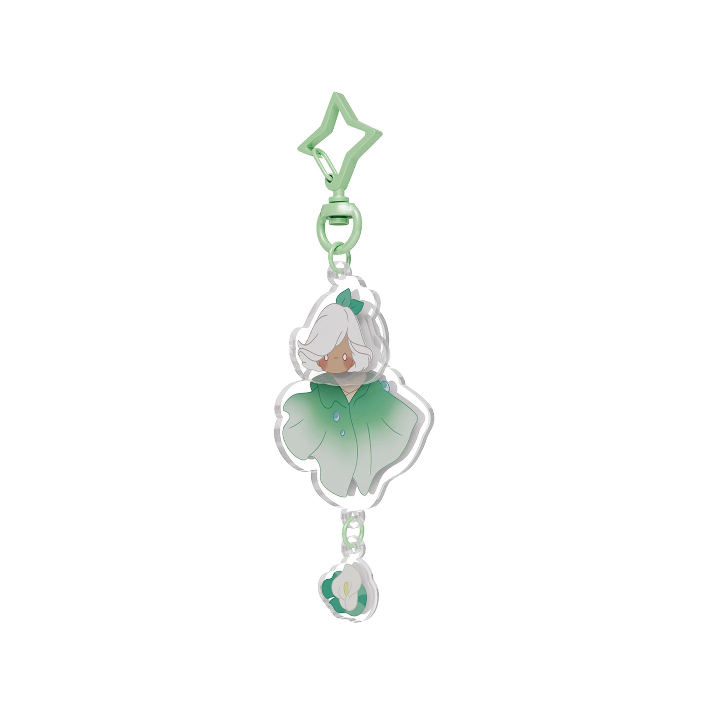 Sky Acrylic Wobbly Keychain - Arum Lily