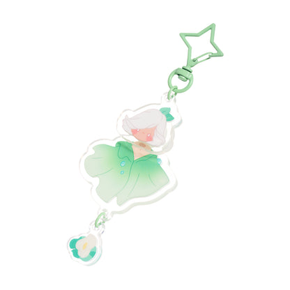 Sky Acrylic Wobbly Keychain - Arum Lily