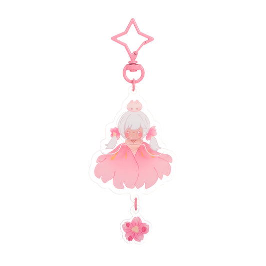 Sky Acrylic Wobbly Keychain - Cherry Blossom