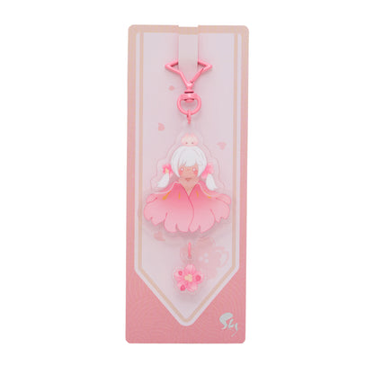 Sky Acrylic Wobbly Keychain - Cherry Blossom
