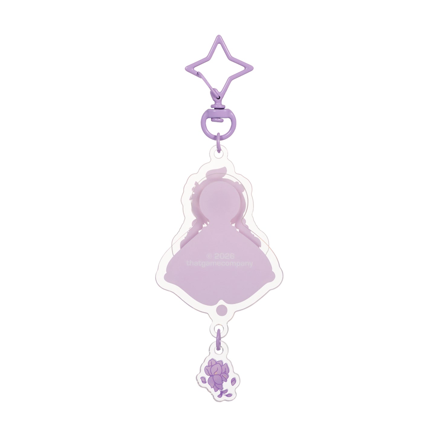 Sky Acrylic Wobbly Keychain - Wisteria