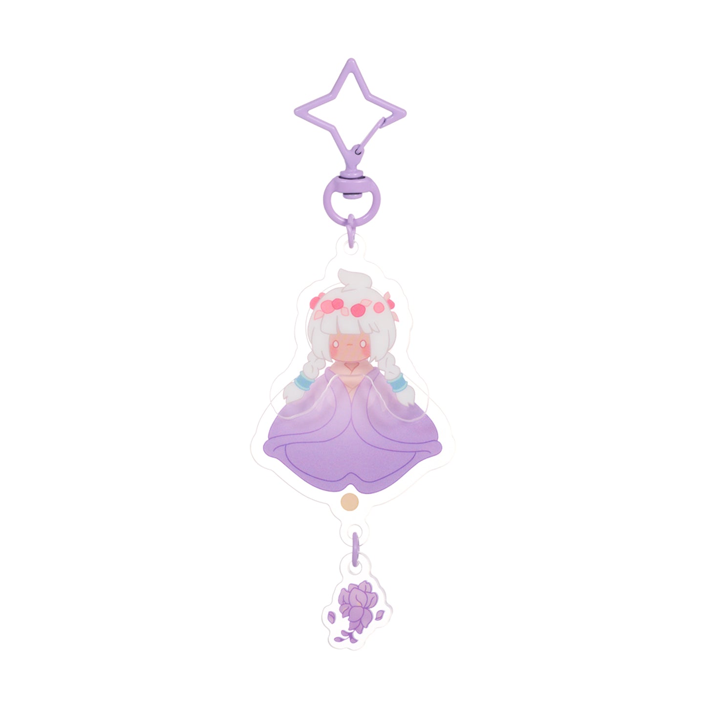 Sky Acrylic Wobbly Keychain - Wisteria