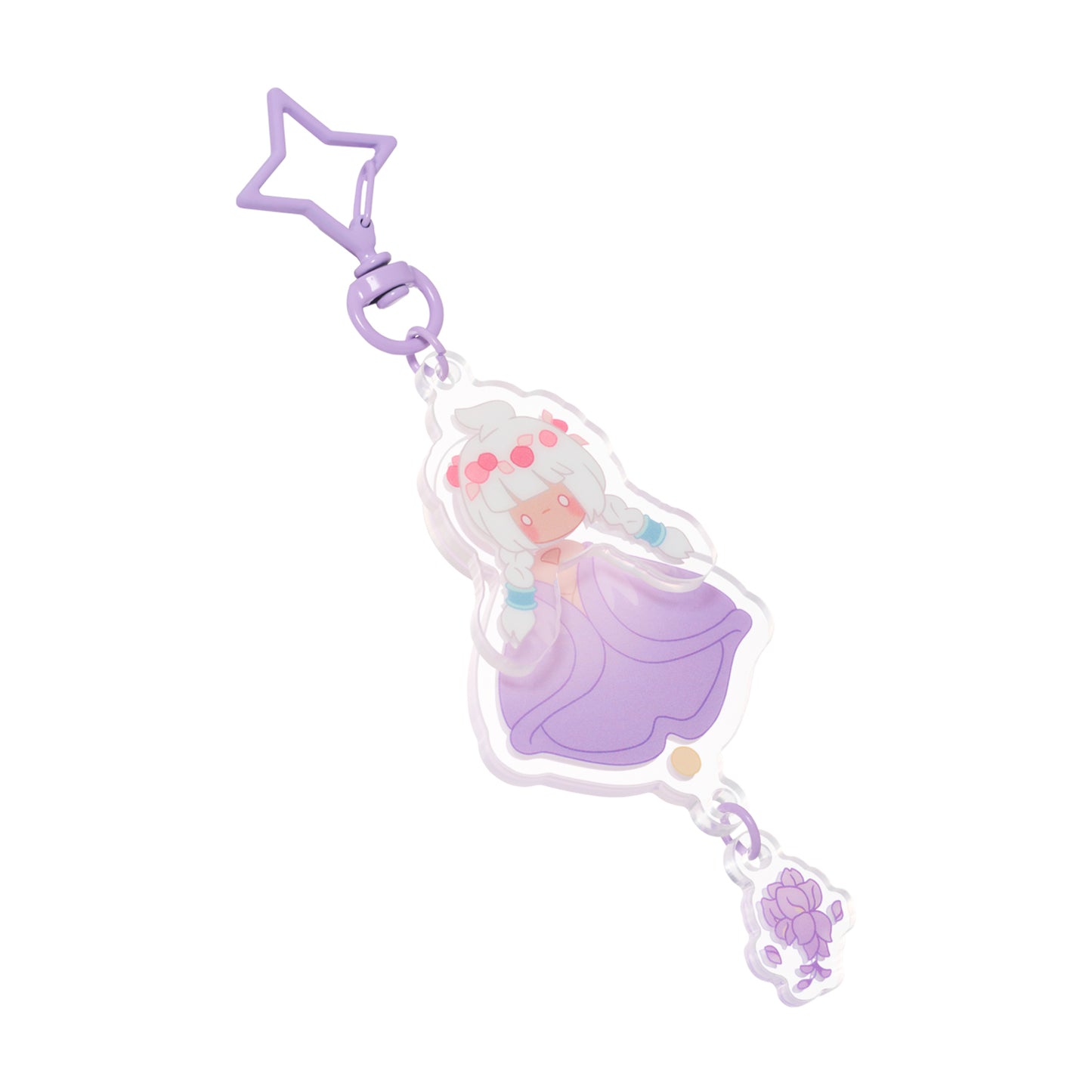 Sky Acrylic Wobbly Keychain - Wisteria