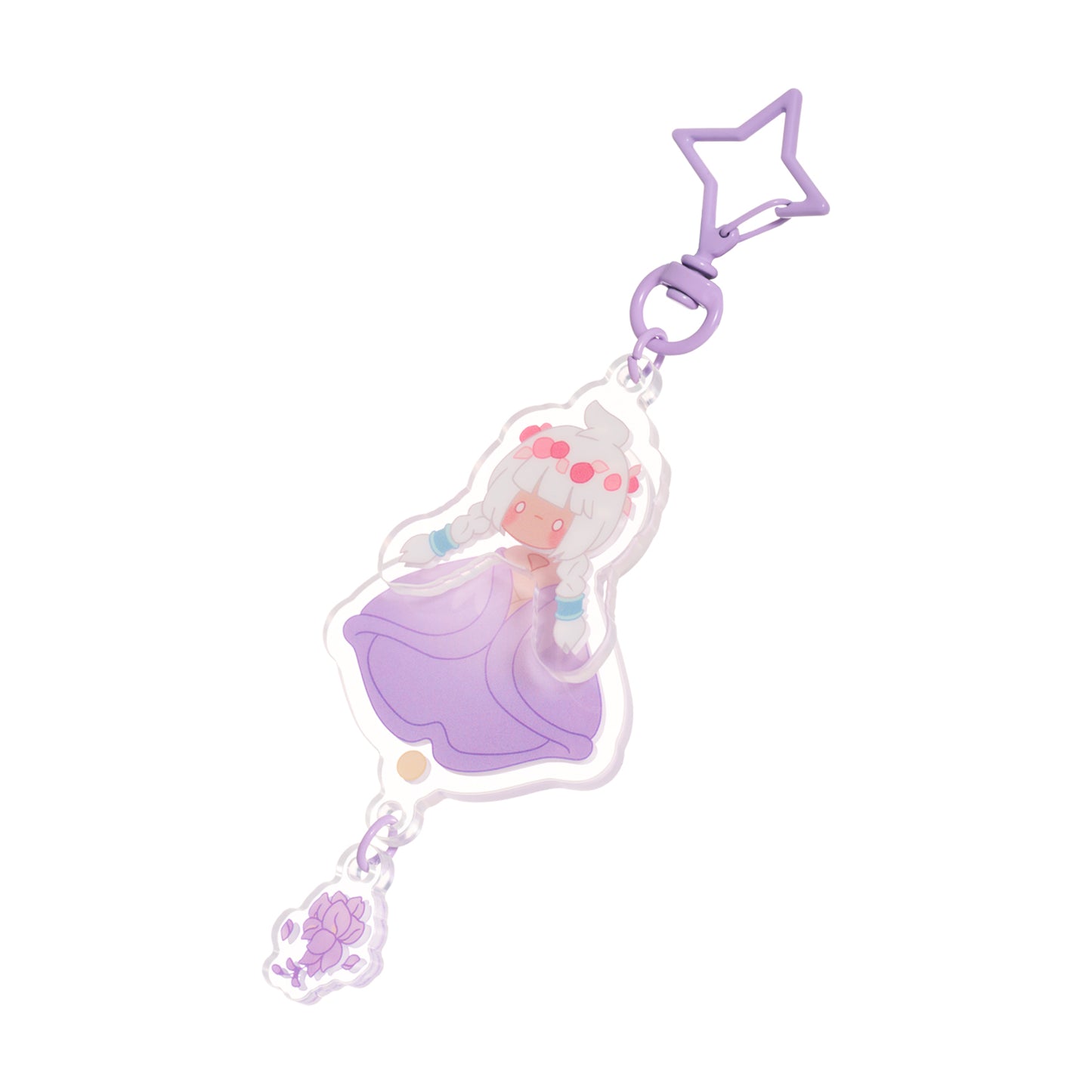 Sky Acrylic Wobbly Keychain - Wisteria