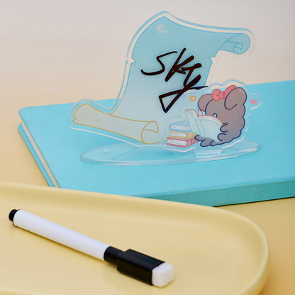 Sky Acrylic Writing Board Stand - Message Scroll