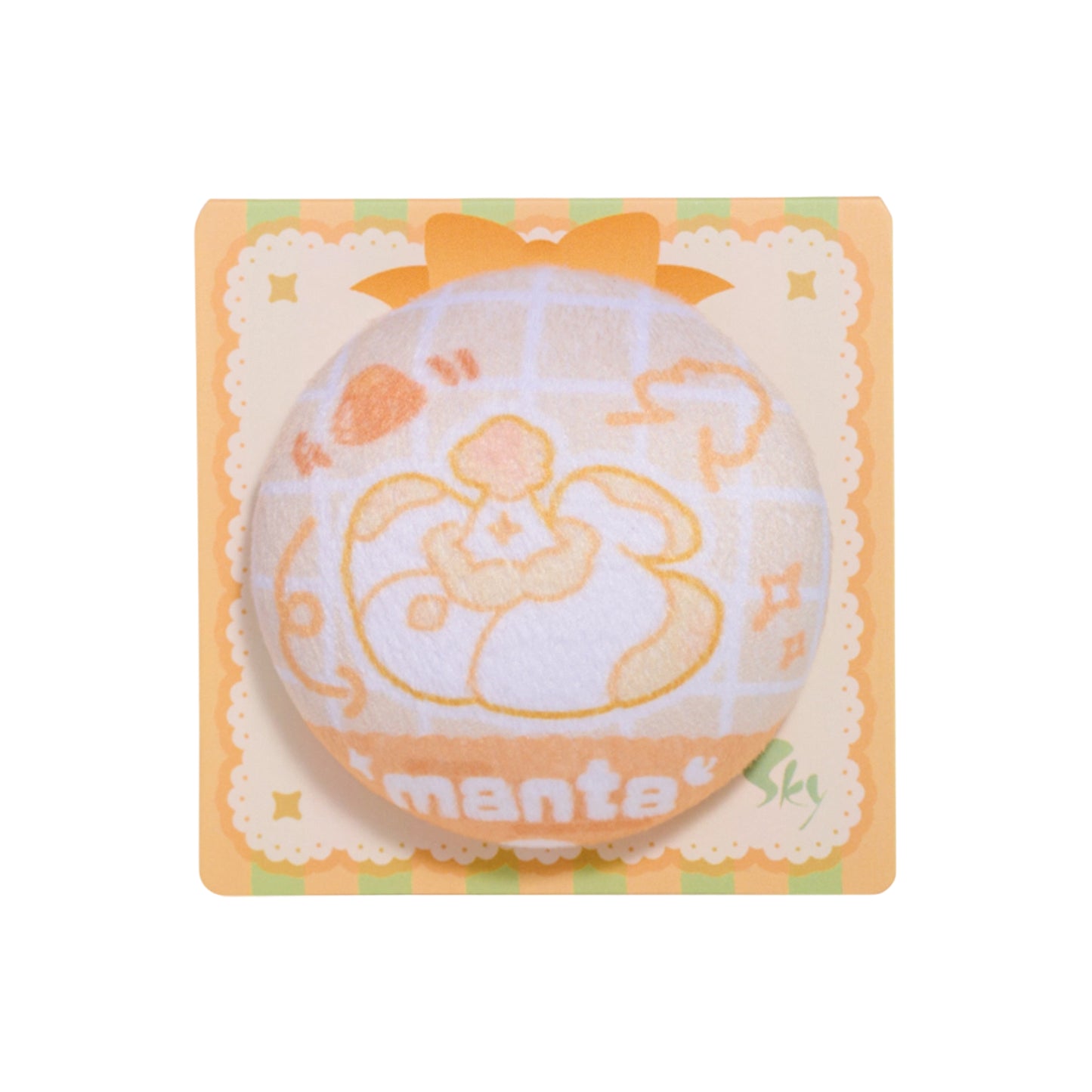 Sky Flocked Button Pin